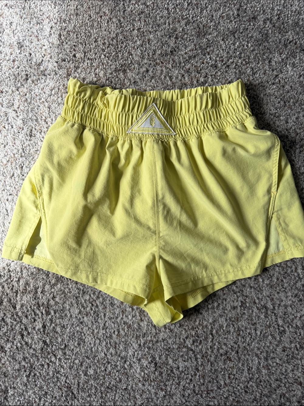 FP Movement by Free People Bright Yellow Elastic-Waist Athletic Shorts